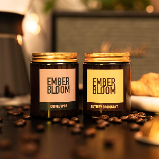 Buttery Croissant and Coffee Spot Candle Duo